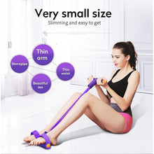 Load image into Gallery viewer, pink 4 Resistance Bands Fitness Elastic Pull Ropes Exerciser Rower Belly Home Gym Sport Elastic Bands For Workout Fitness Equipment
