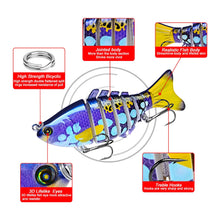 Load image into Gallery viewer, 1PCS Wobblers Fishing Lures Multi-section Hard Bait 100mm15g Artificial Bait Minnow Crankbait Jig Perch Carp Fishing tackle Lure
