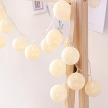 Load image into Gallery viewer, 20 LED Cotton Ball Garland String Lights Christmas Fairy Lighting Strings for Outdoor Holiday Wedding Xmas Party Home Decoration
