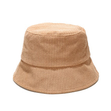 Load image into Gallery viewer, Fall Winter Classic Corduroy bucket hat outdoor Panama harajuku fishing bucket hats for female male unisex  Casual cap
