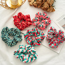 Load image into Gallery viewer, Women's Hair Band Golden Velvet Cloth Autumn and Winter Christmas Pattern Large Intestine Ring
