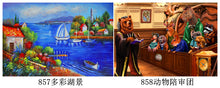 Load image into Gallery viewer, 1000 pieces of oil painting animal building paper puzzle decompression game
