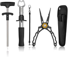 Load image into Gallery viewer, 3 Pcs Fishing Tool Kit, Fishing Hook Remover Extractor Stainless Steel Fish Lip Gripper Grabber Fishing Plier for Braid Line Cut
