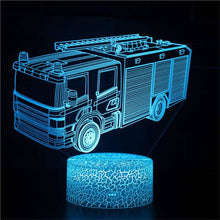 Load image into Gallery viewer, Vehicle Train Night Lamp Excavator Truck Kids Gift 3D Night Light
