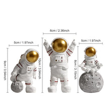 Load image into Gallery viewer, 3pcs Nordic Astronaut Figurines Resin Sculpture Modern Home Decor Miniatures Table Ornaments Cosmonaut Figure Home Decorative
