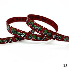 Load image into Gallery viewer, 5 Yards 10mm Christmas Ribbon Printed Grosgrain Ribbons for Gift Wrapping Wedding Decoration Hair Bows DIY
