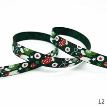 Load image into Gallery viewer, 5 Yards 10mm Christmas Ribbon Printed Grosgrain Ribbons for Gift Wrapping Wedding Decoration Hair Bows DIY
