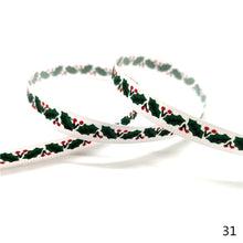 Load image into Gallery viewer, 5 Yards 10mm Christmas Ribbon Printed Grosgrain Ribbons for Gift Wrapping Wedding Decoration Hair Bows DIY
