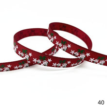 Load image into Gallery viewer, 5 Yards 10mm Christmas Ribbon Printed Grosgrain Ribbons for Gift Wrapping Wedding Decoration Hair Bows DIY
