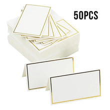 Load image into Gallery viewer, 50pcs Blank Name Place Cards Wedding Decoration Table Decor Table Name Message Greeting Card Event Party Seating Card
