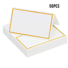 Load image into Gallery viewer, 50pcs Blank Name Place Cards Wedding Decoration Table Decor Table Name Message Greeting Card Event Party Seating Card
