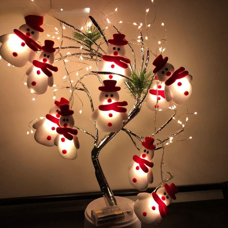 1.6m 10LED Snowman Christmas Tree LED Garland String Light Christmas Decoration For Home 2021 Christmas Ornaments Natal New Year