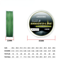 Load image into Gallery viewer, 100m 8 Strand PE Braided Fishing Line 10-80LB Multifilament Fishing Lines For Carp Fishing Tackle Saltwater Fishing
