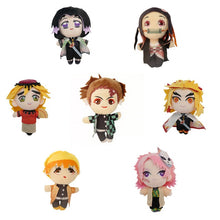 Load image into Gallery viewer, 7pcs/set 20cm Demon Slayer Plush Doll Kawaii Nezuko Shinobu Tanjiro Mitsuri Zenitsu Cosplay Stuffed Plush Toys Kimetsu No Yaiba
