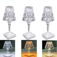 Load image into Gallery viewer, 1-3 PCS Diamond Table Lamp Acrylic Decoration Desk Lamps For Bedroom Bedside Bar Crystal Lighting Fixtures Gift LED Night Light
