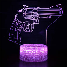 Load image into Gallery viewer, 3D Illusion Night Lights M4A1 Arms LED Table Lamp USB Atmosphere Lamp AK47 Machine Gun Lights Model Toys for Kids Christmas Gift
