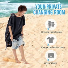 Load image into Gallery viewer, Adult Microfiber Towels Wetsuit Change Robe Poncho Surf Hooded Quick Dry Beach Outdoor Towel For Swimming Swimsuit Robe
