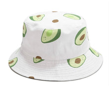 Load image into Gallery viewer, Avocado Cotton Women Reversible Bucket Hat Hip Hop Printed Fruit Spring Beach Panama Hat Summer Hiking Sun Hat Sports Female Cap
