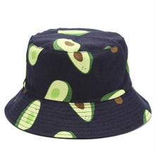 Load image into Gallery viewer, Avocado Cotton Women Reversible Bucket Hat Hip Hop Printed Fruit Spring Beach Panama Hat Summer Hiking Sun Hat Sports Female Cap
