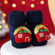 Load image into Gallery viewer, Baby Christmas Socks Winter Thick Terry Socks For Newborn Cartoon Santa Elk Anti Slip Floor Socks Keep Warm Kids Boys Girls Sock
