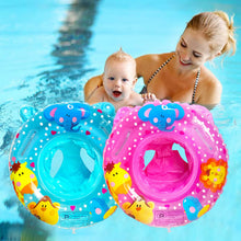 Load image into Gallery viewer, Baby Swimming Pool Rings Seat Cute Inflatable Swim Ring Float Seat Swim Circle with Dual Handle for Baby Toddlers Pool Bathtub
