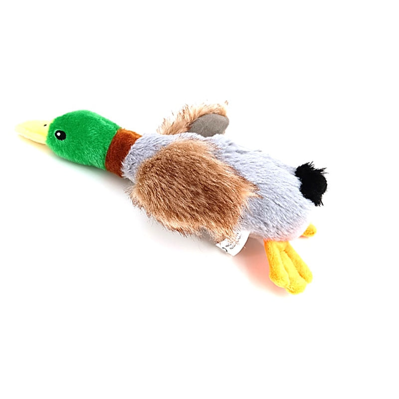 Cute Plush Duck Sound Toy Stuffed Squeaky Animal Squeak Dog Toy Cleaning Tooth Dog Chew Rope Toys