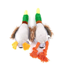 Load image into Gallery viewer, Cute Plush Duck Sound Toy Stuffed Squeaky Animal Squeak Dog Toy Cleaning Tooth Dog Chew Rope Toys
