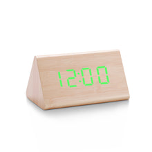 Load image into Gallery viewer, Digital Clock LED Wooden Alarm Clock Table Sound Control Electronic Clocks Desktop USB/AAA Powered Desperadoes Home Table Decor
