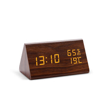 Load image into Gallery viewer, Digital Clock LED Wooden Alarm Clock Table Sound Control Electronic Clocks Desktop USB/AAA Powered Desperadoes Home Table Decor
