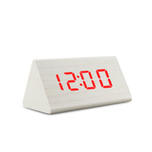 Load image into Gallery viewer, Digital Clock LED Wooden Alarm Clock Table Sound Control Electronic Clocks Desktop USB/AAA Powered Desperadoes Home Table Decor

