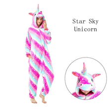 Load image into Gallery viewer, Dragon Onesie Adult Animal Unicorn Pajamas Suit Warm Soft Stitch Sleepwear Onepiece Winter Jumpsuit Pijama Cosplay
