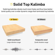 Load image into Gallery viewer, 17 Keys Bull Kalimba Thumb Paino Made By Solid Mahogany Portable Mbira Sanza African Wood Finger Piano
