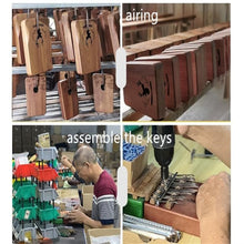 Load image into Gallery viewer, 17 Keys Bull Kalimba Thumb Paino Made By Solid Mahogany Portable Mbira Sanza African Wood Finger Piano
