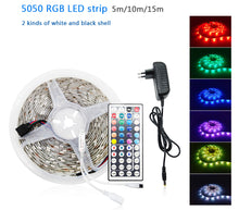 Load image into Gallery viewer, LED Strip Light RGB 5050 2835 Flexible Ribbon WiFi Bluetooth 12V led strip 20M 5M 10M 15M Waterproof Tape Diode+Control+Adapter
