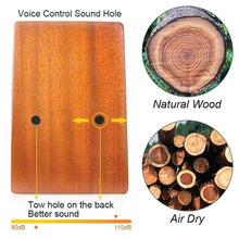 Load image into Gallery viewer, 17 Keys Bull Kalimba Thumb Paino Made By Solid Mahogany Portable Mbira Sanza African Wood Finger Piano
