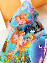 Load image into Gallery viewer, 100 Pieces Wooden Toys Puzzle Kids Toy Cartoon Animal Wood Jigsaw Puzzles Child Early Educational Learning Toys for Children
