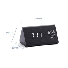 Load image into Gallery viewer, Digital Clock LED Wooden Alarm Clock Table Sound Control Electronic Clocks Desktop USB/AAA Powered Desperadoes Home Table Decor
