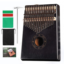 Load image into Gallery viewer, 17 Keys Bull Kalimba Thumb Paino Made By Solid Mahogany Portable Mbira Sanza African Wood Finger Piano
