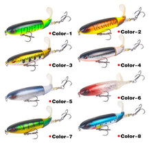 Load image into Gallery viewer, 1 Pcs 10cm/14cm Topwater Fishing Lure Whopper Popper Artificial Bait Hard Plopper Soft Rotating Tail Fishing Tackle Fishing Bait
