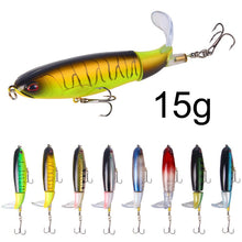 Load image into Gallery viewer, 1 Pcs 10cm/14cm Topwater Fishing Lure Whopper Popper Artificial Bait Hard Plopper Soft Rotating Tail Fishing Tackle Fishing Bait
