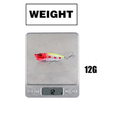Load image into Gallery viewer, 1pcs Fishing Lures 6.5cm/12g Topwater Popper Bait 5 Color Hard Bait Artificial Wobblers Plastic Fishing Tackle With 6# Hooks
