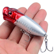Load image into Gallery viewer, 1pcs Fishing Lures 6.5cm/12g Topwater Popper Bait 5 Color Hard Bait Artificial Wobblers Plastic Fishing Tackle With 6# Hooks
