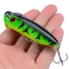 Load image into Gallery viewer, 1pcs Fishing Lures 6.5cm/12g Topwater Popper Bait 5 Color Hard Bait Artificial Wobblers Plastic Fishing Tackle With 6# Hooks
