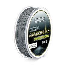 Load image into Gallery viewer, 100m 8 Strand PE Braided Fishing Line 10-80LB Multifilament Fishing Lines For Carp Fishing Tackle Saltwater Fishing
