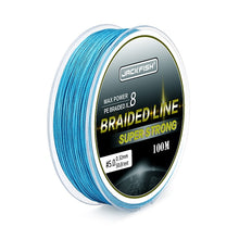 Load image into Gallery viewer, 100m 8 Strand PE Braided Fishing Line 10-80LB Multifilament Fishing Lines For Carp Fishing Tackle Saltwater Fishing
