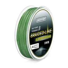 Load image into Gallery viewer, 100m 8 Strand PE Braided Fishing Line 10-80LB Multifilament Fishing Lines For Carp Fishing Tackle Saltwater Fishing
