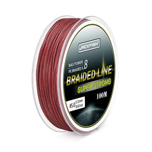 Load image into Gallery viewer, 100m 8 Strand PE Braided Fishing Line 10-80LB Multifilament Fishing Lines For Carp Fishing Tackle Saltwater Fishing
