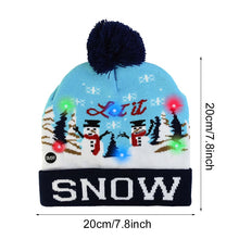 Load image into Gallery viewer, LED Christmas Hat Sweater Knitted Beanie Christmas Light Up Knitted Hat Christmas Gift for Kids Xmas  Decorations
