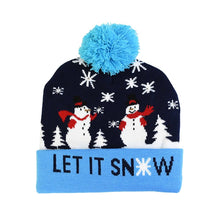 Load image into Gallery viewer, LED Christmas Hat Sweater Knitted Beanie Christmas Light Up Knitted Hat Christmas Gift for Kids Xmas  Decorations
