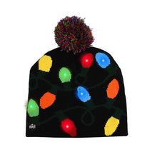 Load image into Gallery viewer, LED Christmas Hat Sweater Knitted Beanie Christmas Light Up Knitted Hat Christmas Gift for Kids Xmas  Decorations

